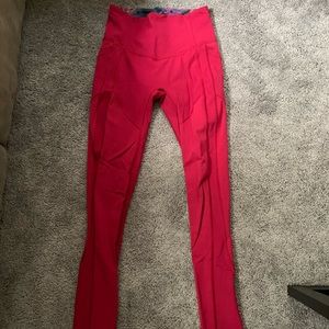 Lululemon Red Leggings with Pockets